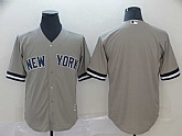 Yankees Blank Gray Cool Base Jersey,baseball caps,new era cap wholesale,wholesale hats